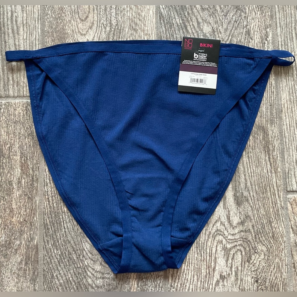 New Nobo, No Boundaries cotton string bikini panties you pick size Navy Blue